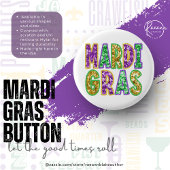 Mardi Gras Design Button