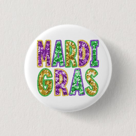 Mardi Gras Design Button (Voorkant)