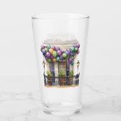 Mardi Gras Design Shaker Glass Cup Glas (Achterkant)