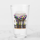 Mardi Gras Design Shaker Glass Cup Glas (Voorkant)