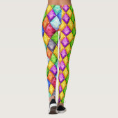 Mardi Gras Diamants Deux Tons Pop Leggings mode (Dos)