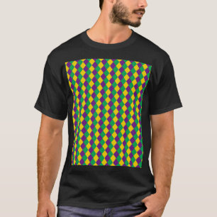 Mardi Gras Diamonds: Levendig feestelijk patroon T-shirt