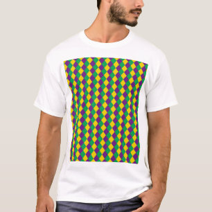 Mardi Gras Diamonds: Levendig feestelijk patroon T-shirt