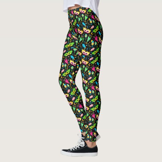 Mardi Gras Diamonds Pop Leggings mode (Gauche)