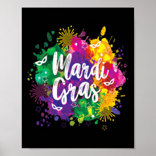 Mardi Gras Dikke Dinsdag New Orleans Mobile Carnav Poster