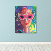 Mardi Gras Diva Canvas Afdruk (Insitu (Houten vloer))