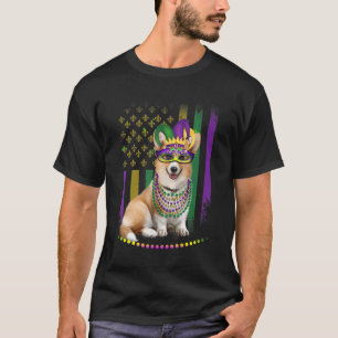 Mardi Gras Dog Carnival Corgi Dog Jester Pet Puppy T-shirt