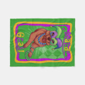 Mardi Gras Dog Fleece Deken (Voorkant (Horizontaal))