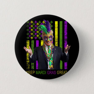 Mardi Gras Donald Trump opnieuw grote Amerikaanse Ronde Button 5,7 Cm
