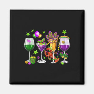 Mardi Gras Drink New Orleans Funny Costume Vrouwen Magneet