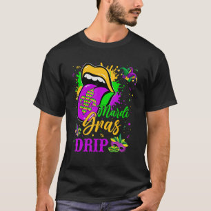 Mardi Gras Drip New Orleans Louisiana Parade Costu T-shirt