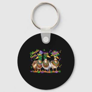 Mardi Gras Duck Carnival Costume Louisiana Mannen Sleutelhanger