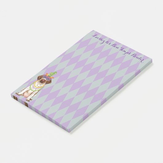 Mardi Gras Duitse draadaanwijzer Post-it® Notes (Schuin)