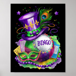 Mardi Gras En Bingo Perfecte Mix Costuum Festival Poster