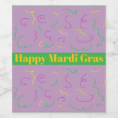 Mardi Gras étiquettes de nourriture ou de boisson (Étiquettes simples)