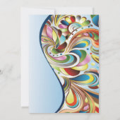 Mardi Gras Faire-part de mariage bleue (Dos)