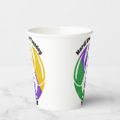 Mardi Gras Fat Dinsdag Paarse goudkreeft Papieren Bekers (Links)