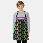 Mardi Gras Fat Dinsdag Paarse goudkreeft Schort (Gedragen)