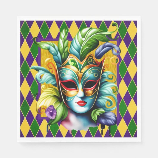 Mardi Gras Feest Servet (Voorkant)
