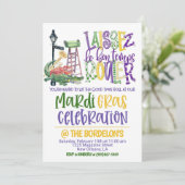 Mardi Gras Feest Uitnodiging (Staand voorkant)