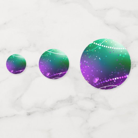 Mardi Gras Feestelijke Paarse Achtergrond Confetti (Achterkanten)