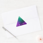 Mardi Gras Feestelijke Paarse Achtergrond Driehoek Sticker (Envelop)