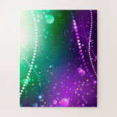 Mardi Gras Feestelijke Paarse Achtergrond Legpuzzel (Verticaal)