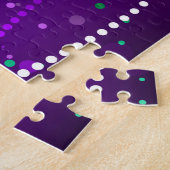 Mardi Gras Feestelijke Paarse Achtergrond Legpuzzel (Zijkant)