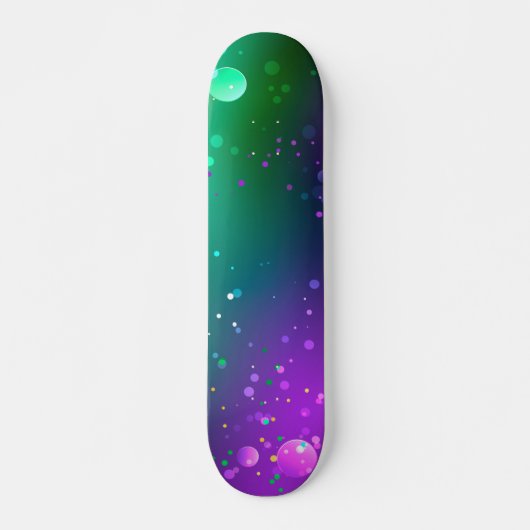 Mardi Gras Feestelijke Paarse Achtergrond Skateboard (Voorkant)
