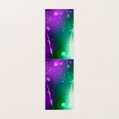 Mardi Gras Feestelijke Paarse Achtergrond Visitekaartjes (Buitenkant ongevouwen)