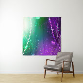 Mardi Gras Feestelijke Paarse Achtergrond Wandkleed (In situ)