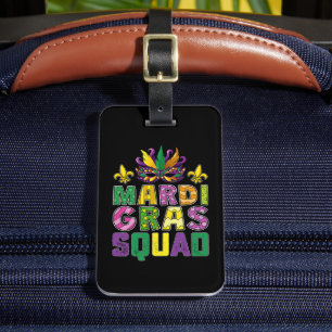 Mardi Gras-feestteam Grappig Carnavalskostuum Bagagelabel