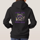 Mardi Gras Feral Girl Raccoon Sweat - shirt à capu (Dos)