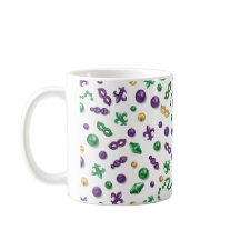 Mardi Gras Festief Patroon Mok