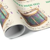 Mardi Gras Festive Drum Cadeaupapier (Rol Hoek)