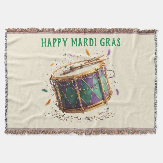 Mardi Gras Festive Drum Deken (Voorkant)