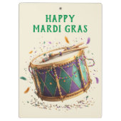 Mardi Gras Festive Drum Klembord (Achterkant)