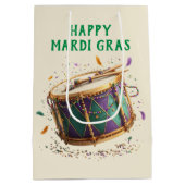 Mardi Gras Festive Drum Medium Cadeauzakje (Achterkant)