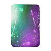 Mardi Gras Festive Paarse Achtergrond Badmat (Voorkant Verticaal)