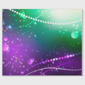 Mardi Gras Festive Paarse Achtergrond Cadeaupapier (Vlak)
