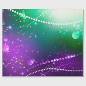 Mardi Gras Festive Paarse Achtergrond Cadeaupapier (Vlak)