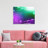 Mardi Gras Festive Paarse Achtergrond Canvas Afdruk (Insitu (Woonkamer))