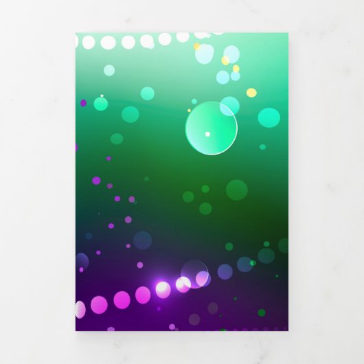 Mardi Gras Festive Paarse Achtergrond Drieluik Wenskaart (Cover)