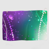 Mardi Gras Festive Paarse Achtergrond Golfhanddoek (Horizontaal)