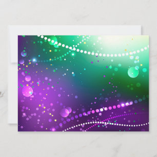 Mardi Gras Festive Paarse Achtergrond Kaart