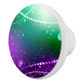 Mardi Gras Festive Paarse Achtergrond Keramische Knop (Rechts)