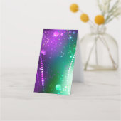 Mardi Gras Festive Paarse Achtergrond Klantenkaartje (Voorkant)