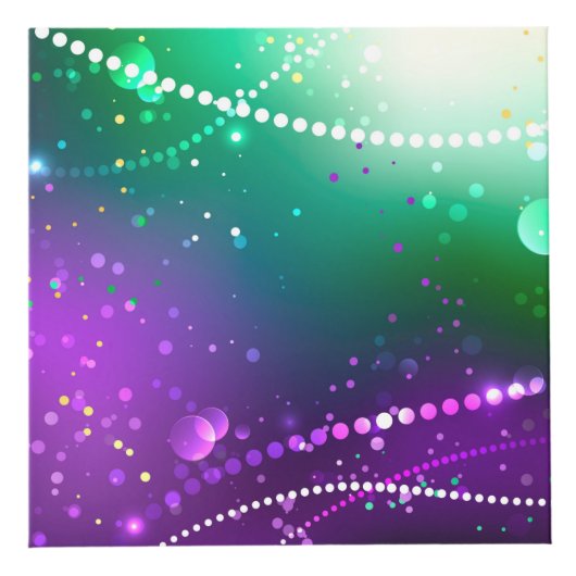 Mardi Gras Festive Paarse Achtergrond Kubus (Rechts)