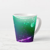 Mardi Gras Festive Paarse Achtergrond Latte Mok (Rechterhoek)