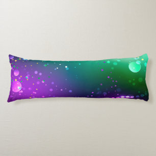 Mardi Gras Festive Paarse Achtergrond Lichaamskussen